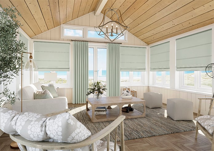 Astoria, Tundra Blue - Twist&Fit Roman Blind - Image 7